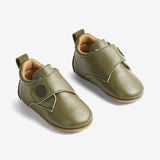 Wheat Footwear Dakota Leder Hausschuh | Baby Indoor Shoes 4075 dark green