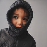 Wheat Outerwear Gestrickte Sturmhaube aus Wolle Accessory 0064 charcoal melange