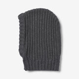 Wheat Outerwear Gestrickte Sturmhaube aus Wolle Accessory 0064 charcoal melange