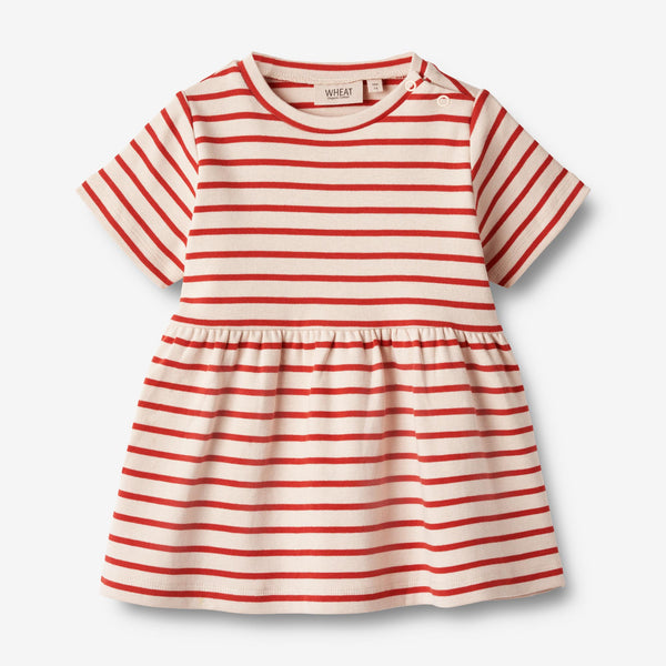 Wheat Main  Kurzärmliges Jersey-Kleid Anna Dresses 2078 red stripe