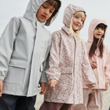 Wheat Outerwear Lange Regenjacke Finley Rainwear 9014 clam multi flowers