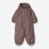 Wheat Outerwear Schneeanzug Adi Tech | Baby Snowsuit 3121 eggplant buttercups
