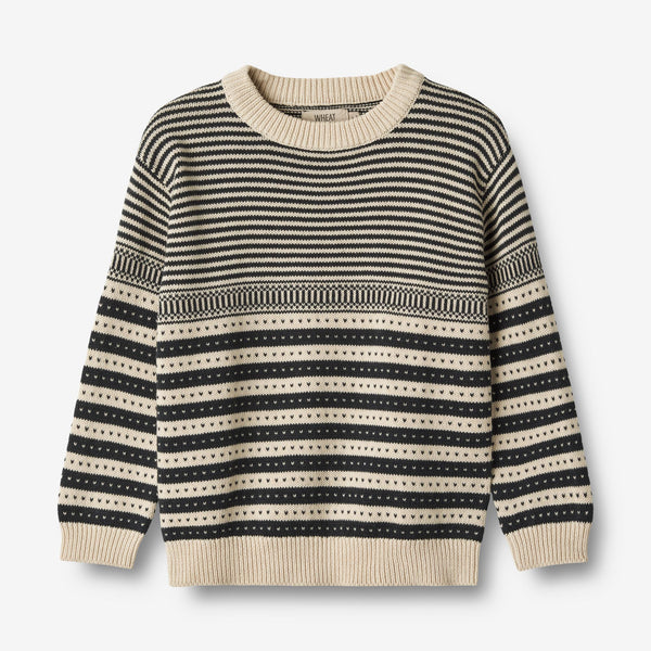 Wheat Main  Stickpullover Janus Knitted Tops 1432 navy