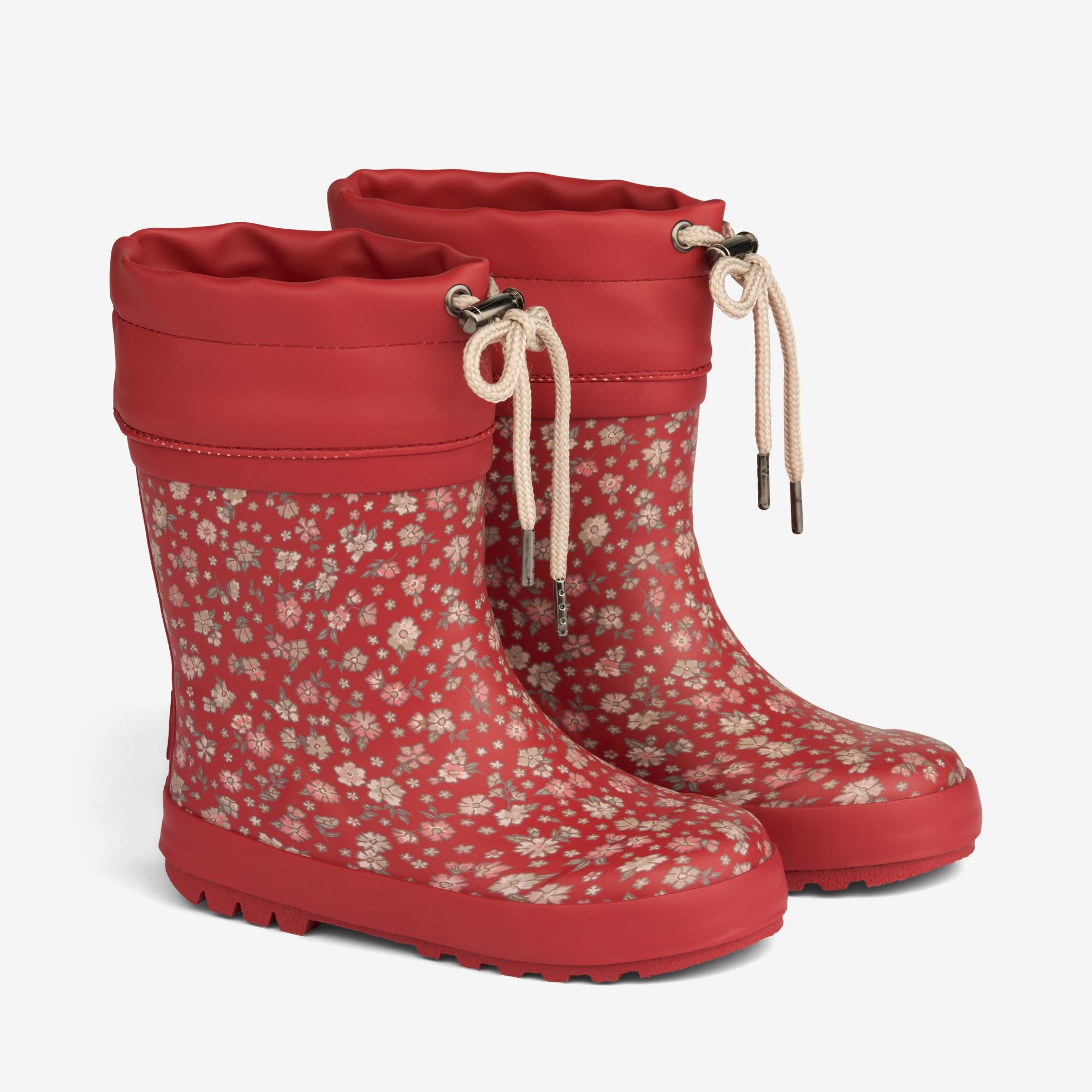 Thermo-Gummistiefel red flowers | Dänische Wheat | 🌾 – Kinderschuhe Footwear®
