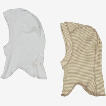 Wheat Main  2 Balaclavas Amel | Baby Acc 1097 warm stone stripe