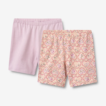 Wheat Main 2 Bike shorts Anne Shorts 9876 magenta heart flowers