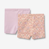 Wheat Main 2 Bike shorts Anne Shorts 9876 magenta heart flowers