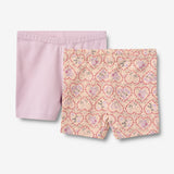 Wheat Main 2 Bike shorts Anne Shorts 9876 magenta heart flowers