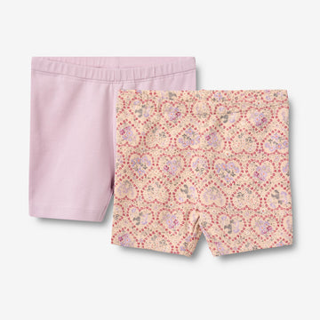 Wheat Main 2 Bike shorts Anne Shorts 9876 magenta heart flowers