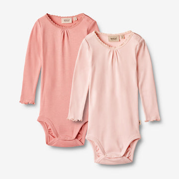 Wheat Main  2 Langarm Rippen-Bodies Lotta Underwear/Bodies 2510 rosette ballet