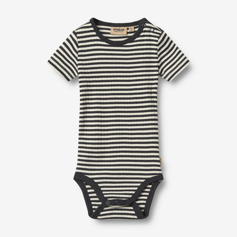 Wheat Main 2 Rib Body S/S Timo Body 9432 navy rib stripe