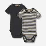 Wheat Main 2 Rib Body S/S Timo Body 9432 navy rib stripe