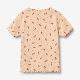 Wheat Main 2 Rib T-shirt S/S Alicia T-Shirt 9439 rose water flowers