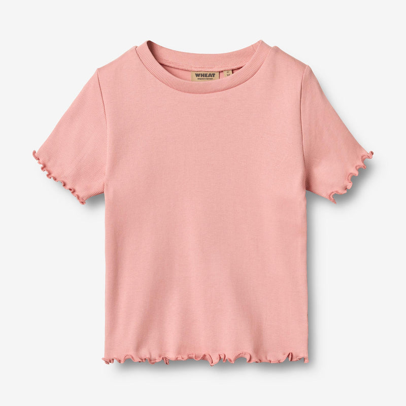 Wheat Main 2 Rib T-shirt S/S Alicia T-Shirt 9439 rose water flowers