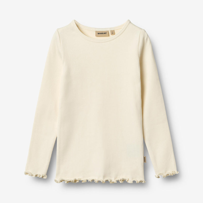 Wheat Main 2 Rib T-shirts L/S Ida T-Shirt 9439 rose water flowers