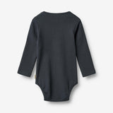 Wheat Main 2 Rippen Langarm Babybody Spencer Body 1432 navy
