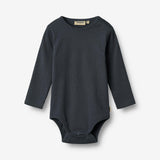 Wheat Main 2 Rippen Langarm Babybody Spencer Body 1432 navy