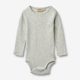 Wheat Main 2 Rippen Langarm Babybody Spencer Body 2703 summer sky