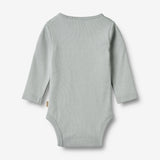 Wheat Main 2 Rippen Langarm Babybody Spencer Body 9582 soft rain brown