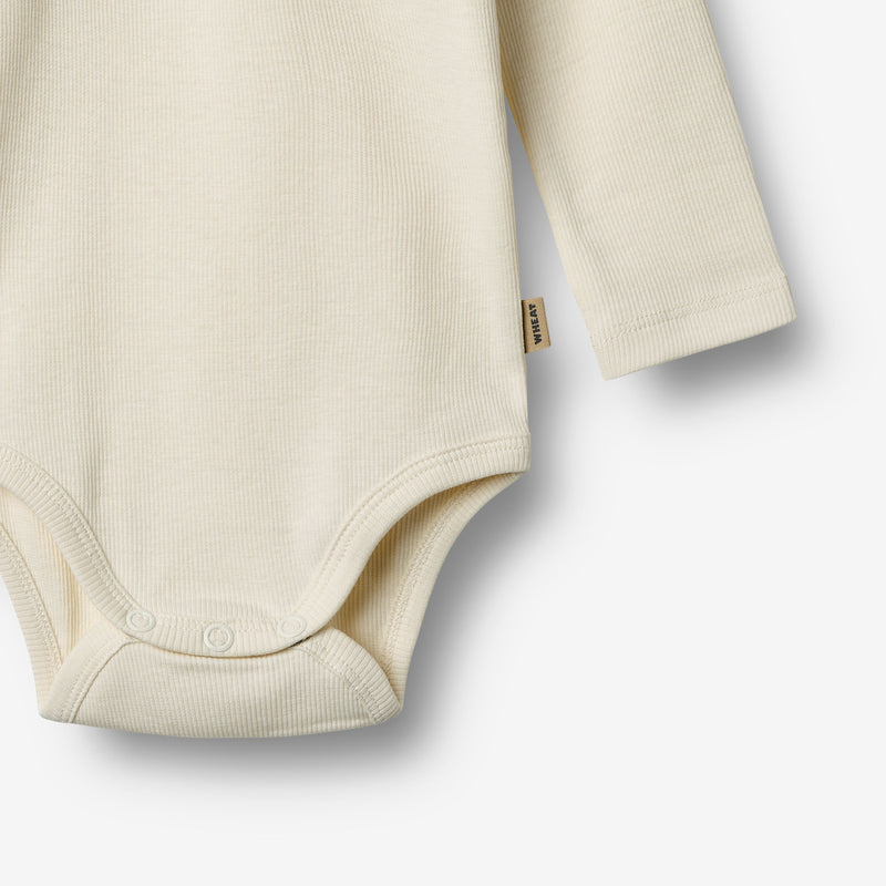 Wheat Main 2 Rippen-Body L/S Spencer Underwear/Bodies 0072 gravel melange