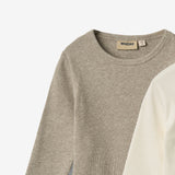 Wheat Main 2 Rippen-Body L/S Spencer Underwear/Bodies 0072 gravel melange