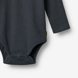 Wheat Main 2 Rippen Langarm Babybody Spencer Body 1432 navy
