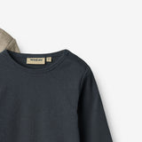 Wheat Main 2 Rippen Langarm Babybody Spencer Body 1432 navy