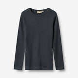 Wheat Main 2 Rippen-T-Shirt L/S Stig T-Shirt 1432 navy