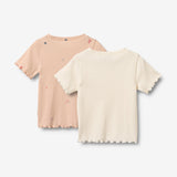 Wheat Main 2 Rippen-T-Shirt S/S Alicia T-Shirt 2475 rose flowers