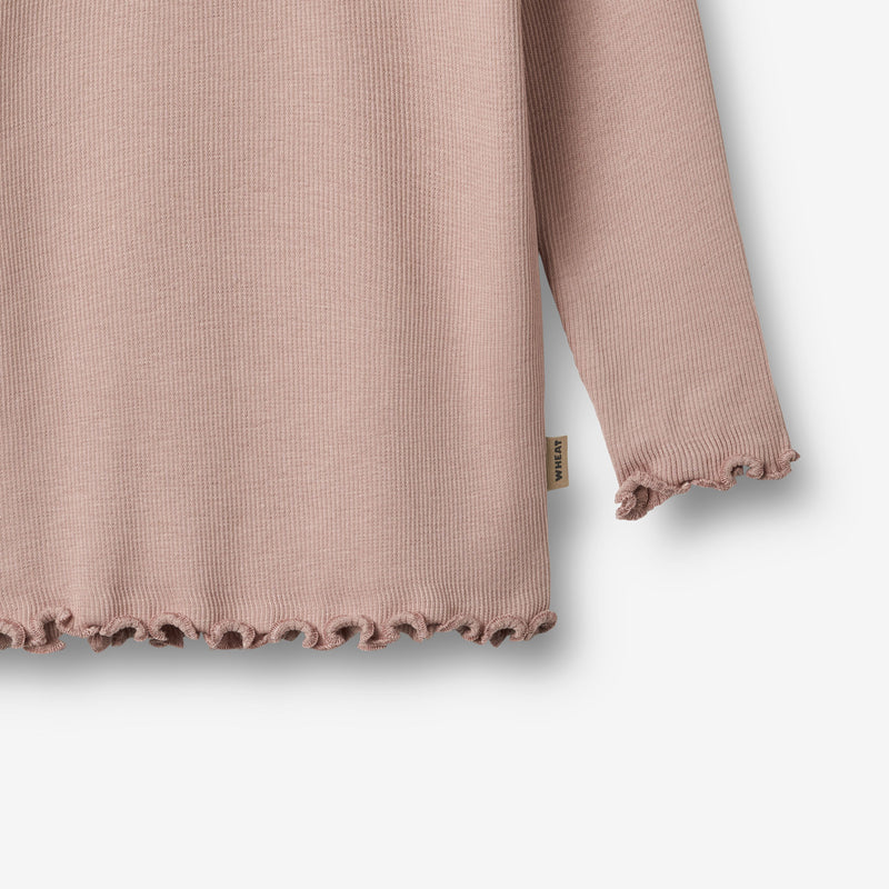 Wheat Main 2 Rippen T-Shirt L/S Ida T-Shirt 2487 rose powder
