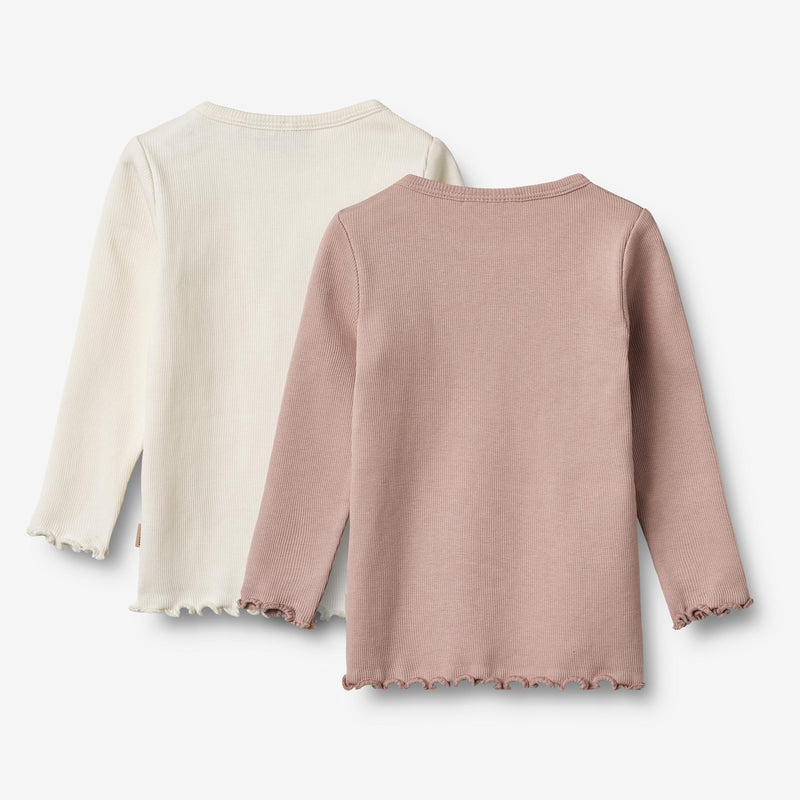 Wheat Main 2 Rippen T-Shirt L/S Ida T-Shirt 2487 rose powder