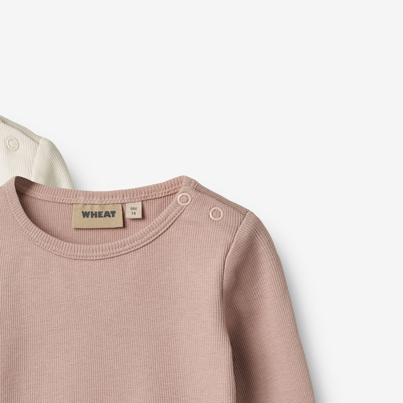 Wheat Main 2 Rippen T-Shirt L/S Ida T-Shirt 2487 rose powder