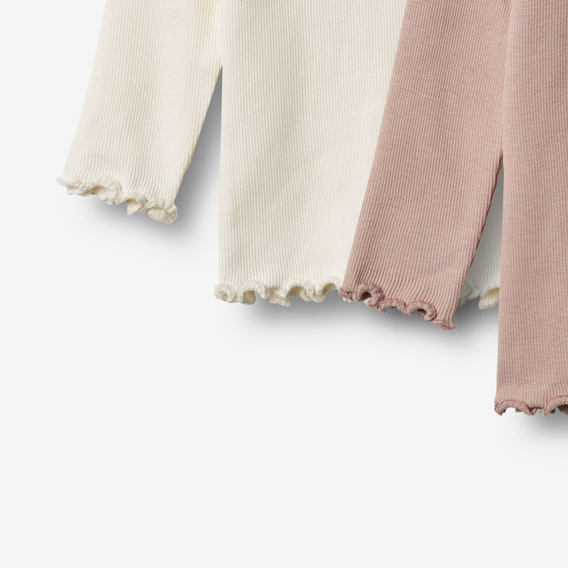 Wheat Main 2 Rippen T-Shirt L/S Ida T-Shirt 2487 rose powder