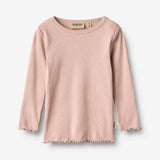 Wheat Main 2 Rippen T-Shirt L/S Ida T-Shirt 3118 eggplant