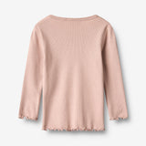 Wheat Main 2 Rippen T-Shirt L/S Ida T-Shirt 3118 eggplant