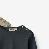 Wheat Main 2 Rippen T-Shirt L/S Milo T-Shirt 1432 navy