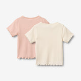 Wheat Main 2 Rippen T-Shirt S/S Alicia T-Shirt 3182 ivory