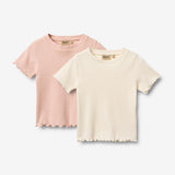 Wheat Main 2 Rippen T-Shirt S/S Alicia T-Shirt 3182 ivory