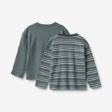 Wheat Main 2 T-Shirt L/S Hans Jersey Tops and T-Shirts 9547 blue multi stripe