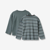Wheat Main 2 T-Shirt L/S Hans Jersey Tops and T-Shirts 9547 blue multi stripe