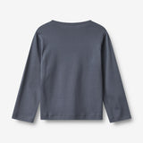 Wheat Main 2 T-Shirt L/S Milo T-Shirt 1309 greyblue stripe