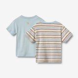 Wheat Main 2 T-Shirt S/S Fabian T-Shirt 9877 multi blue stripe