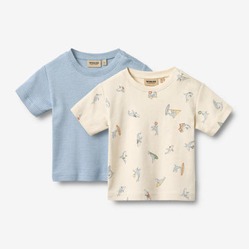 Wheat Main 2 T-Shirt S/S Fabian T-Shirt 9669 whale friends