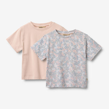 Wheat Main 2 T-Shirt S/S Ella T-Shirt 2528 powder blue flowers