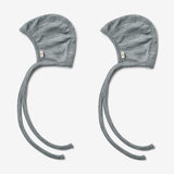 Wheat Wool 2er-Pack Merino Babymütze Billie Acc 0224 melange grey