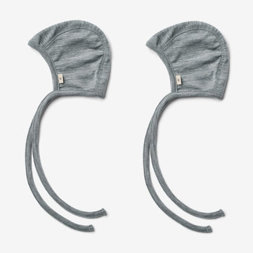 Wheat SMU 2er-Pack Merino Babymütze Billie Accessory 0224 melange grey