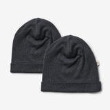 Wheat Wool 2er-Pack Wollmützen Emo Acc 1432 navy