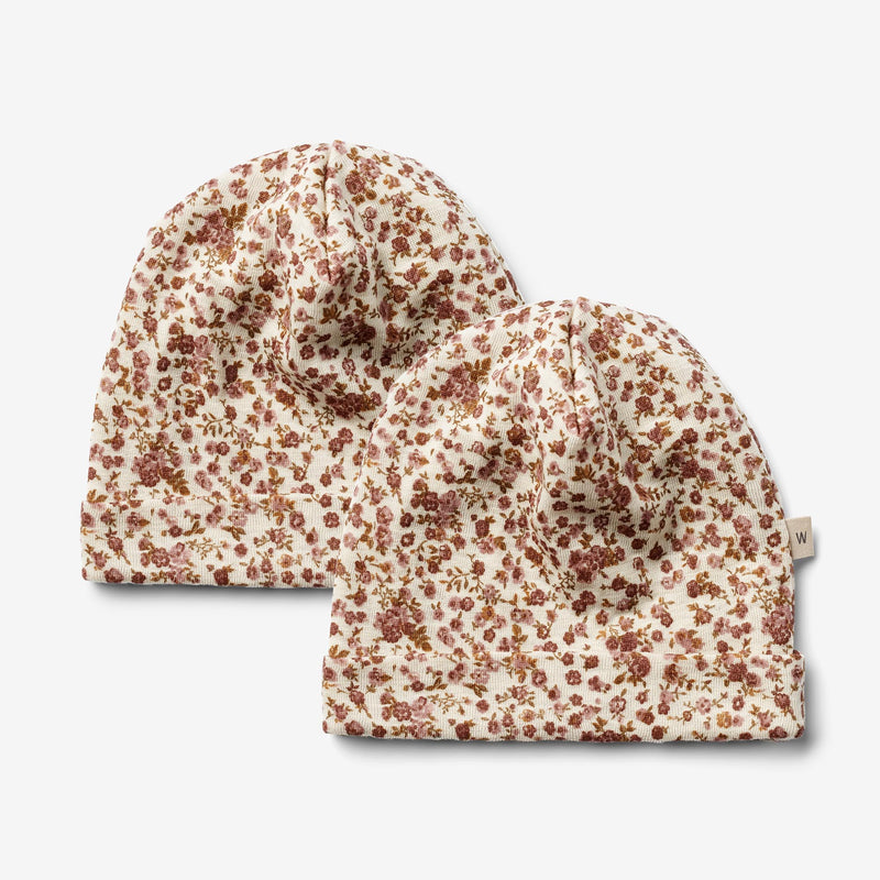 Wheat Wool 2er-Pack Wollmützen Emo Acc 2475 rose flowers