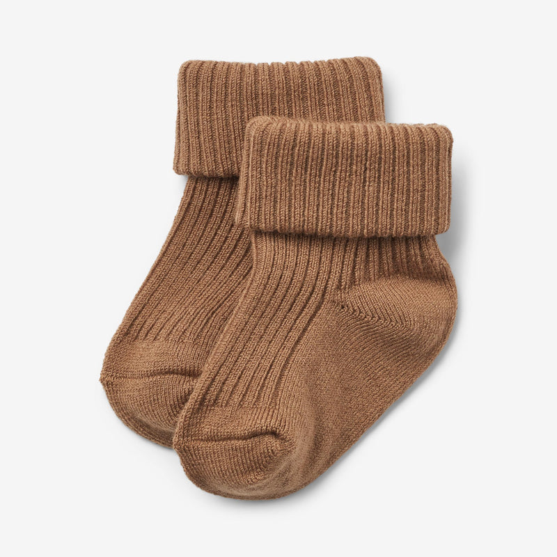 Wheat Main 2er-Pack Wollrippensocken Ziggy Socks/Tights 5073 caramel