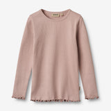 Wheat Main 2er-Pack langärmelige Ripp T-Shirts Ida T-Shirt 3118 eggplant